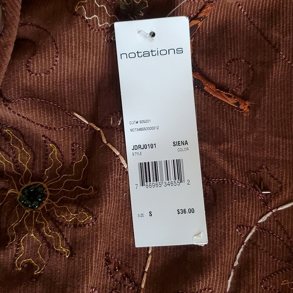 NWT NOTATIONS Siena Corduroy Jacket - Picture 4 of 5